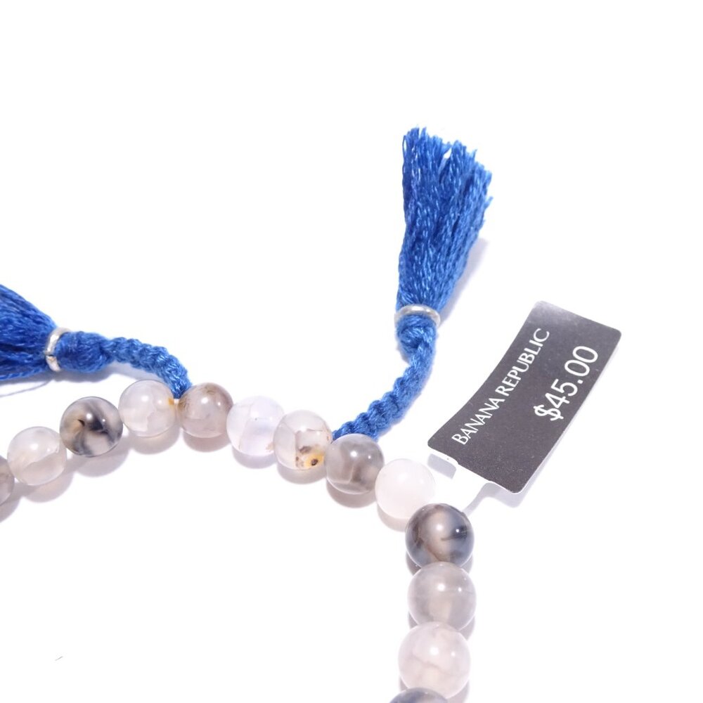 NWT Banana Republic Silver Twisted Tassel Bracelet BLUE NWT 45.00 - Picture 4 of 6